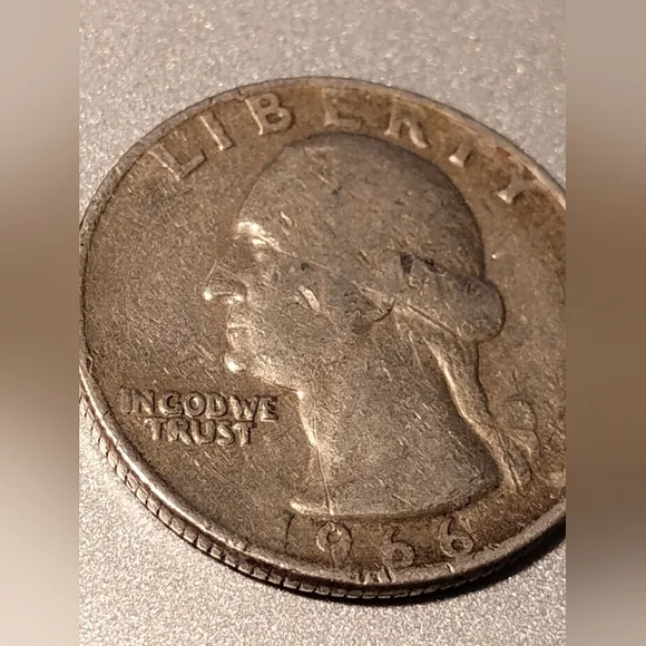 1966 Quarter Dollar Liberty Coin Errors No Mint Mark Letters Parts Flat By Rim